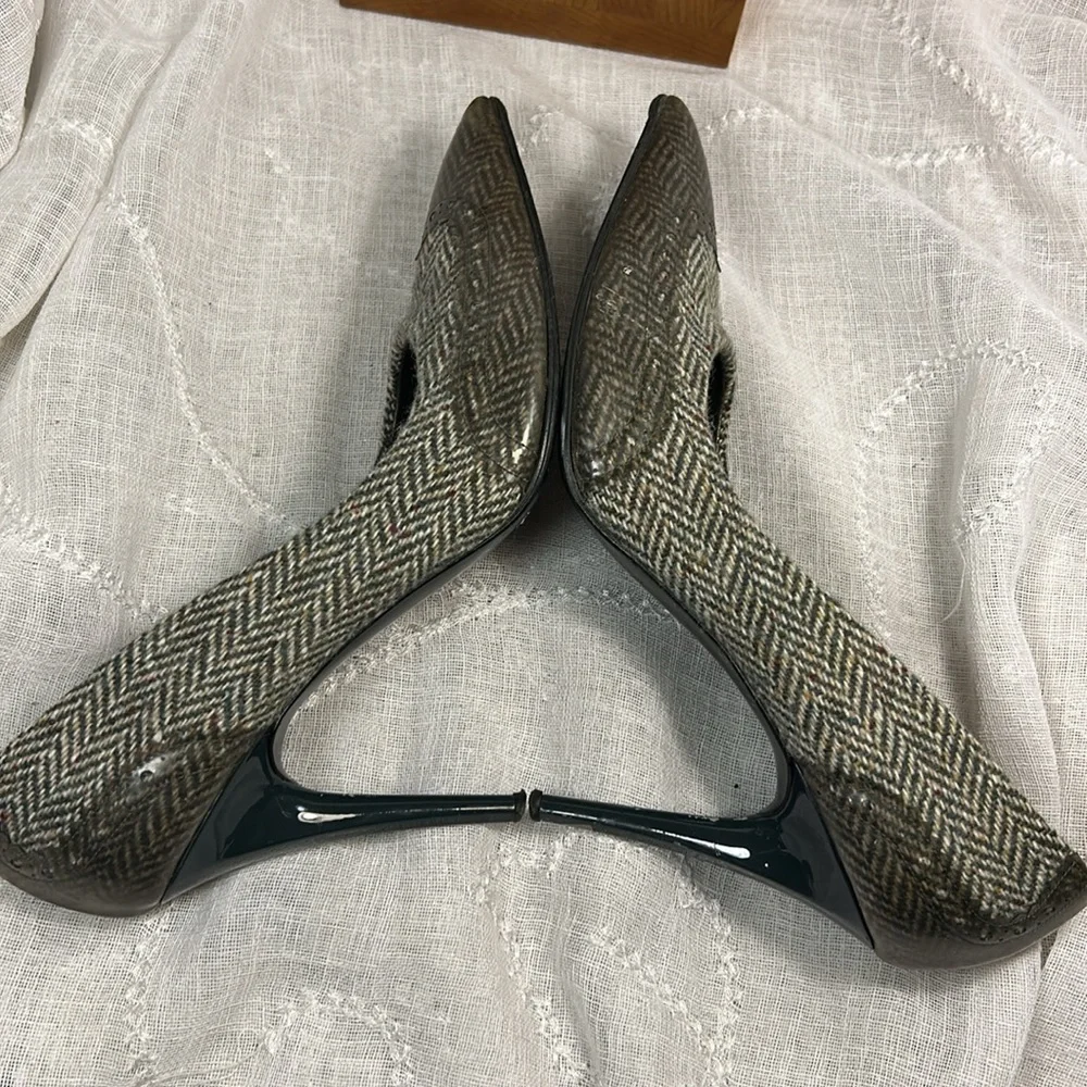Stella Mccartney plaid classic pump heels